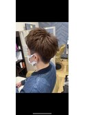 ショートにブリーチなしダブルカラー