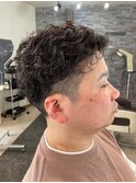 波巻きスパイラルパーマツイストスパイラルパーマ緩めマッシュ