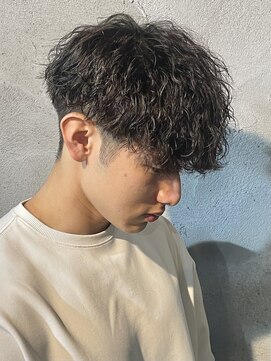 ニアウ 高崎店(Niau) メンズマッシュ縦落ちツイストスパイラルパーマ群馬高崎眉毛