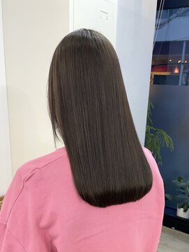 イコ 表参道原宿(ico) グレージュ ブリーチなしダブルカラー アッシュグレージュ