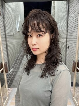 パークレーン アイス イヴェン(park lane ICI yeven) レイヤー　パーマ　ウルフカット　韓国　スパイラルパーマ