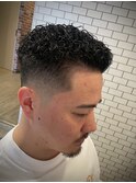 オールバックパーマ