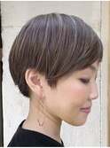 40代/50代/大人女性に◎立体感ハイライト×ショート/白髪ぼかし