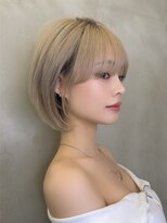 ロンド ストラーダ 心斎橋(Lond strada)&nbsp;レイヤーボブ×ハイトーン[心斎橋/髪質改善]