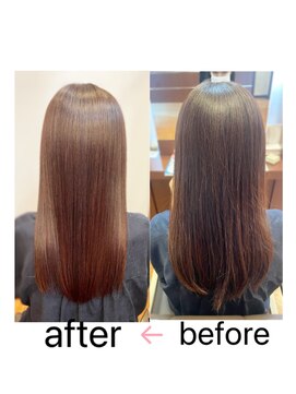 カーサインフィニテイ Hair Design caRsa INFINITY カラーエステ+カット+髪質改善トリートメント 白髪染めも綺麗に