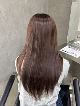 ラック(LUCK) ココアブラウン/船橋/くすみベージュ/細めハイライト