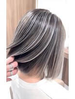 アッシュ 大宮店(Ash)&nbsp;レイヤーボブコントラストグレージュバレイヤージュ