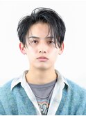 韓国ヘアダウンパーマコンマバングセンターパートフェザーパーマ