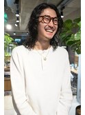 メンズロンググランジパーマ