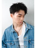 アップバング×ツイストピンパーマ