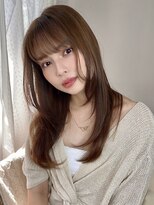 レイフィールド 岐阜茜部店&nbsp;韓国風レイヤーロング × ショコラブラウン