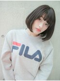 黒髪スタイル ワンレンボブ