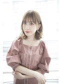 【salon de MiLK 原宿】ゆるふわミルクティアッシュ×ミディ
