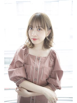 サロンドミルク 原宿(salon de MiLK) 【salon de MiLK 原宿】ゆるふわミルクティアッシュ×ミディ