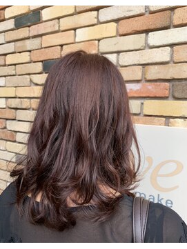 イブ ヘアーメイク(eve hair make) ミディアムパーマ×春色カラー