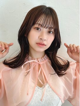 ジョエミバイアンアミ(joemi by Un ami) Unami くびれミディアム　シースルーバング　外はねパーマ