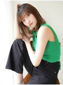 【La fith】ぱっつんボブ×インナーカラー×オンブレ