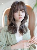 20代30代大人かわいい/グレージュカラー/レイヤーカット/小顔