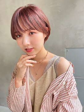 エイミー(Aimee) Aimee町田　丸みボブ×桜ピンク