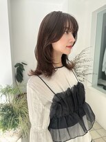 大人韓国くびれレイヤーミディアムグレーベージュ