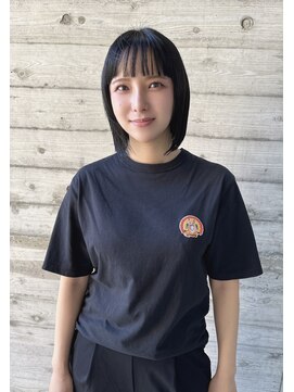 バース(BIRTH) 天神【BIRTH】ネビージュ顔周りレイヤーボブ×前髪ぱっつん