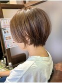 ☆イメチェン大人かわいい★40代50代♪ショートボブ/ハイライト