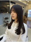 10代20代顔周りレイヤーカット内巻きワンカール