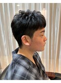 メンズツーブロックショート【カミケンオム】