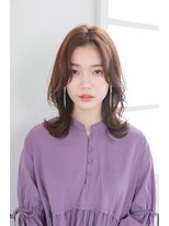 ハピネス クローバー 八木店(Happiness CLOVER) コテ巻き ミディアムレングス グレージュ 奈良 20代30代40代