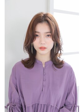 ハピネス クローバー 八木店(Happiness CLOVER) コテ巻き ミディアムレングス グレージュ 奈良 20代30代40代