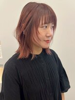 ヌビラ(Nubira)&nbsp;ピンクブラウン/顔周りレイヤーカットミディアムヘア/西千葉