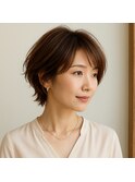 ミセス軽やかショート 20代 30代 40代 50代 60代 髪質改善