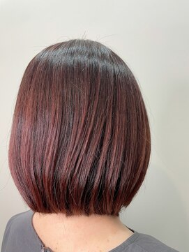 ファム 十日市店(femme) ローズブラウン×ボブ。