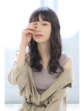 シロフイケブクロ(shirof ikebukuro) 【似合わせカット】暗髪ぱっつん 重め セミロング