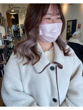 ラック 津田沼(LUCK) ピンクラベンダー/ケアブリーチダブルカラーインナーカラー