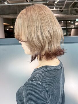 アルバム 銀座(ALBUM GINZA) くびれミディボブハイトーンブロンド_ba572142