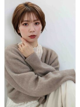 ムウ 難波(MOU) ナチュラルボブ暗めカラーグランマッシュデザイン20代30代40代50