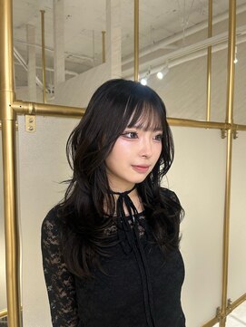 ミヨン 京橋店(miyon) 韓国レイヤーカット×暗髪カラー×髪質改善