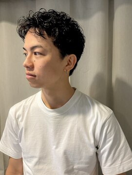 パーク(PARK) メンズピンパーマ刈り上げなしビジネスマンショート