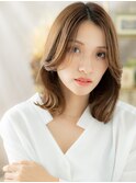カーテンバングくびれミディアムクラゲウルフh420代30代40代