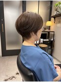 ショートボブ/脱白髪染め/40代50代60代