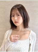 横浜丸顔面長解消タッセルボブレイヤーボブくびれボブ