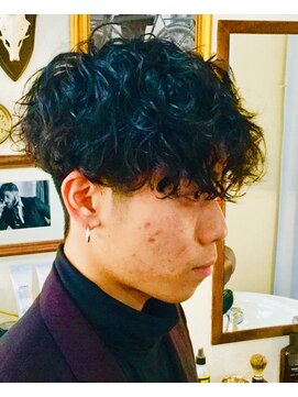 デュエルヘアー グルーミングショップ(DWELL HAIR. GROOMING SHOP) パーマ/スパイラル×グランジマッシュ