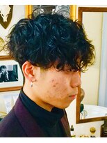 デュエルヘアー グルーミングショップ(DWELL HAIR. GROOMING SHOP) パーマ/スパイラル×グランジマッシュ