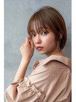 オースティン 門前仲町(AUSTIN)&nbsp;大人かわいい前髪セシルカットココアブラウンフリンジウェーブ