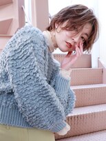 アイティー バイ アルバム 中野店(IT by ALBUM)&nbsp;カジュアル丸みショート_オリーブカラーハイライトカラー_57062