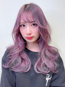 トルネード(TORNADO) 韓国アイドル風パープルヘアヨシンモリ巻きラベンダー　S1215