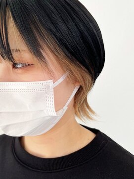 美容室 びゃんびゃん 社店 インナーカラーベージュ