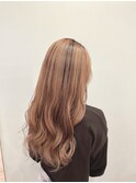 ベージュカラーバレイヤージュ