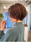 20代30代大人ガーリーショートヘアチョコレートモードショート